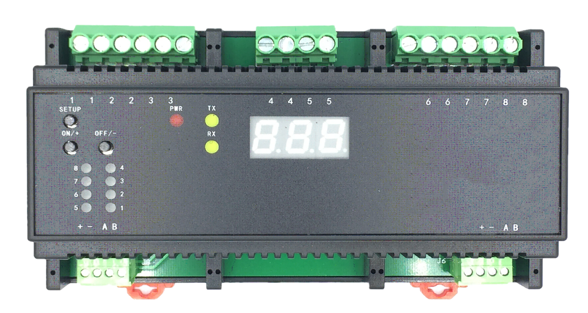 导轨式8路电源控制器
